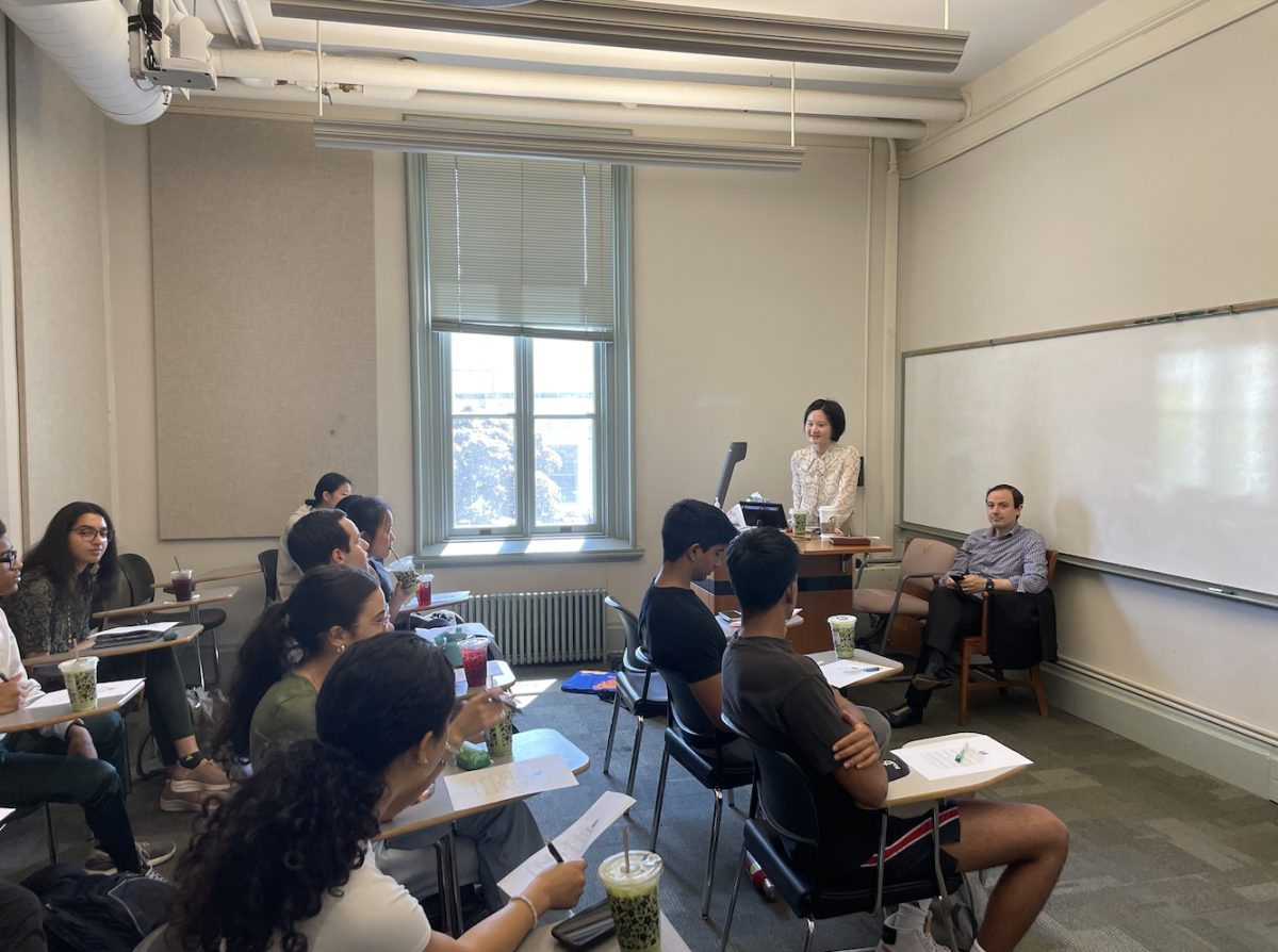 Students gather at a biweekly Safe Security discussion.
